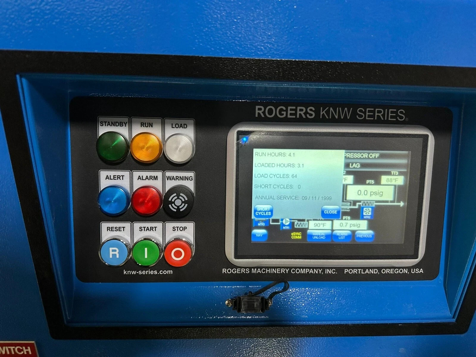 KOBELCO OIL FREE, KNW SERIES, 40 HP AIR COMPRESSOR » TWO STAGE, 41 HRS. TESTED
