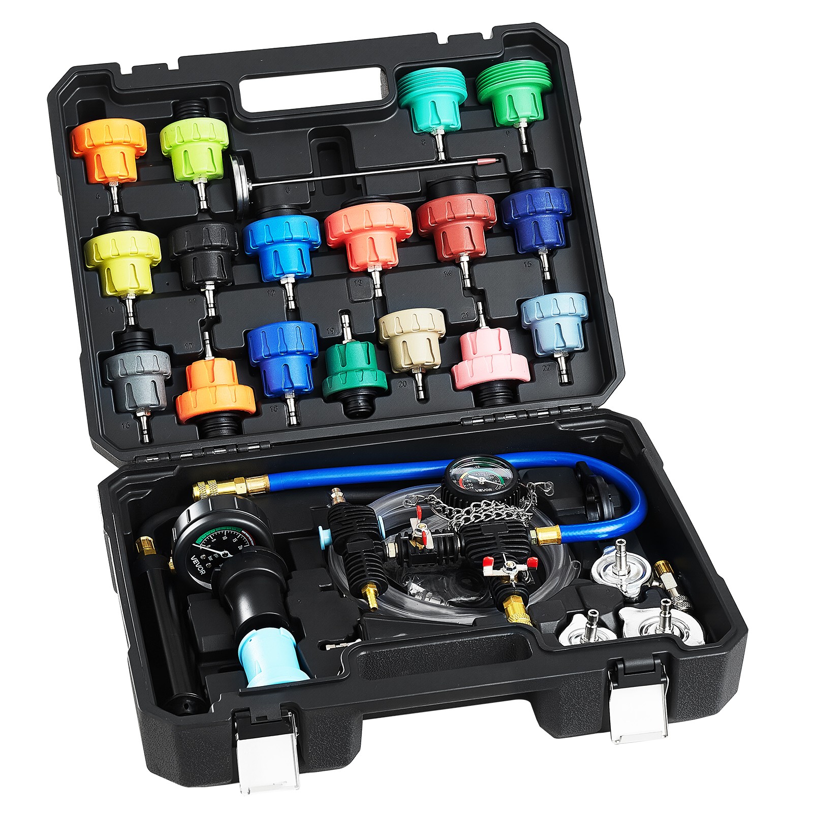 VEVOR Radiator Pressure Tester & Coolant Vacuum Refill Kit 47Pcs Universal Fit