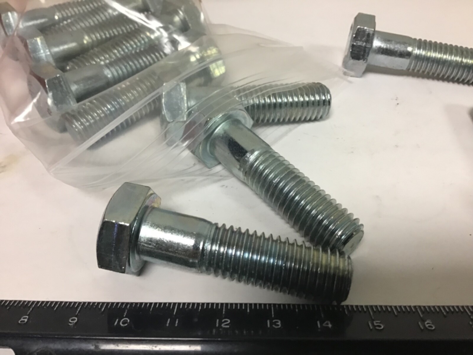 New Qty (10) M12 X 1.75 X 45MM Hex Head Bolts, Grade 8.8