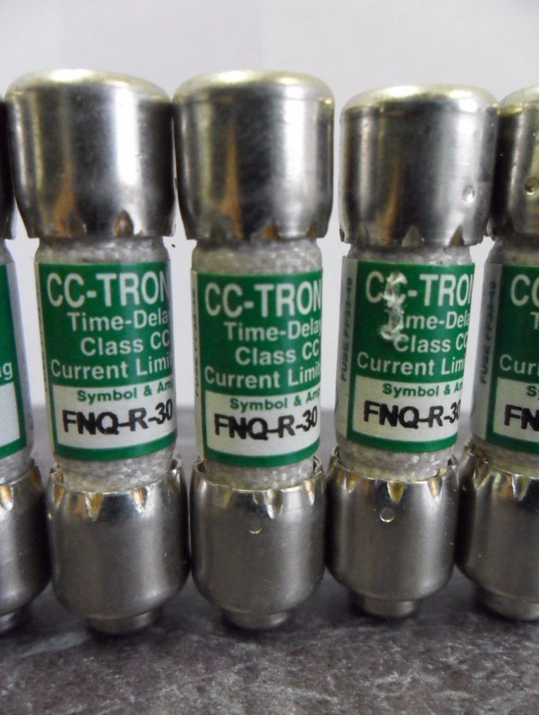 Nice Lot Bussmann FNQ-R-30 Amp Fuses Class CC 600 Volts