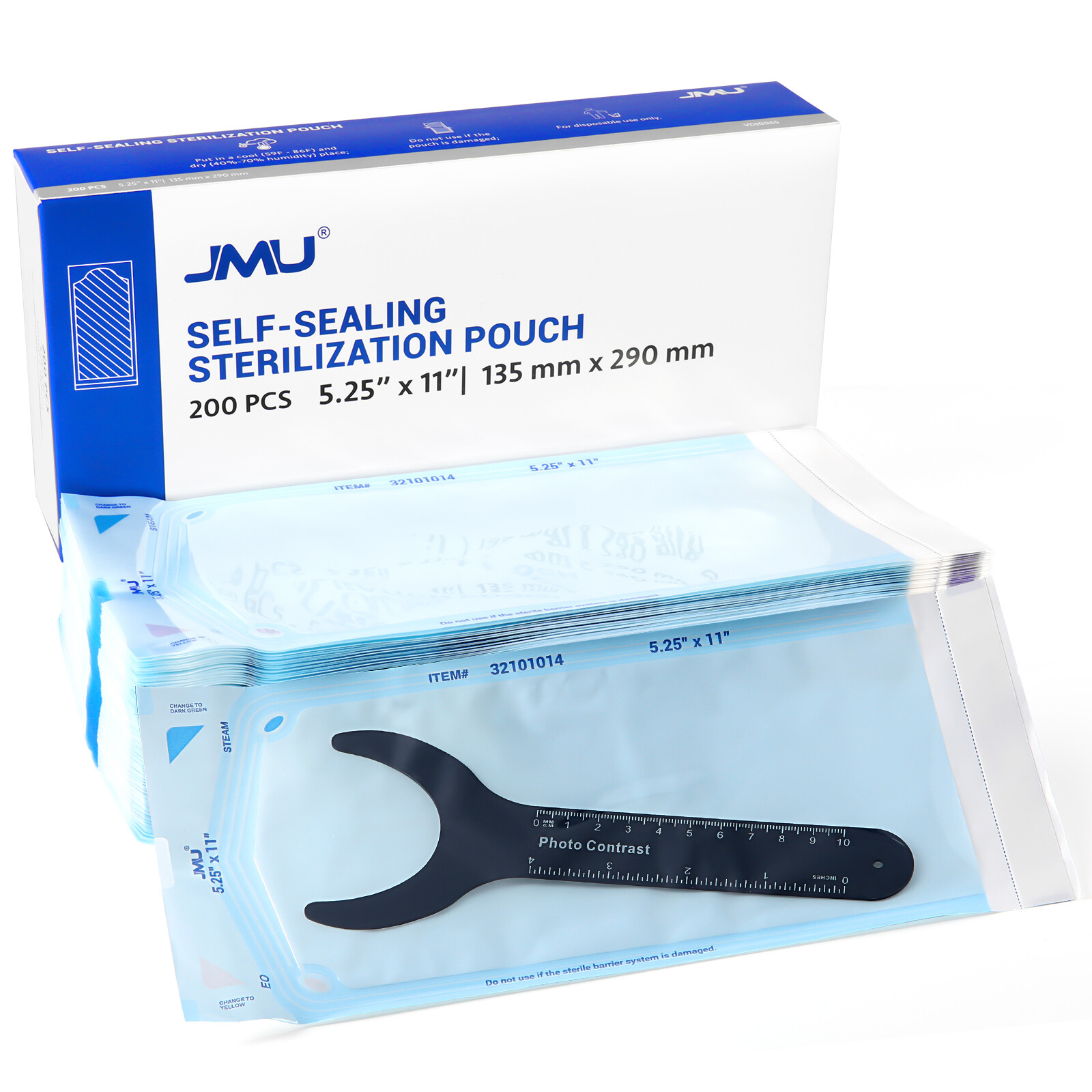 JMU Dental Medical Self Seal Pouch Bag Sterilization Pouches 5.25*11″ 2000 Count