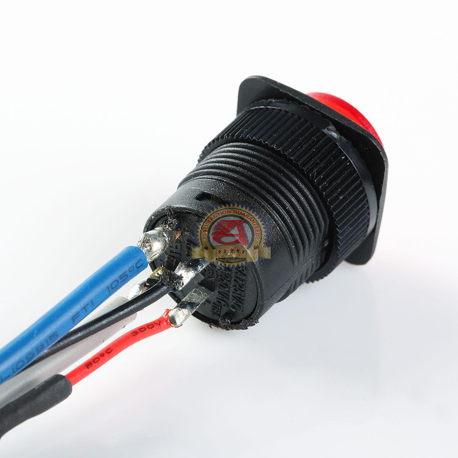 Illuminated Momentary Push button – Red On/Off Switch Free Shipping