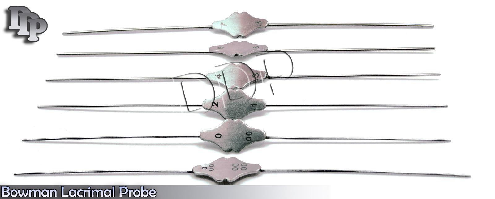 6 Pcs Bowman Lacrimal Probe 6″ Surgical Dental ENT 0000-000,00-0,1-2,3-4,5-6,7-8