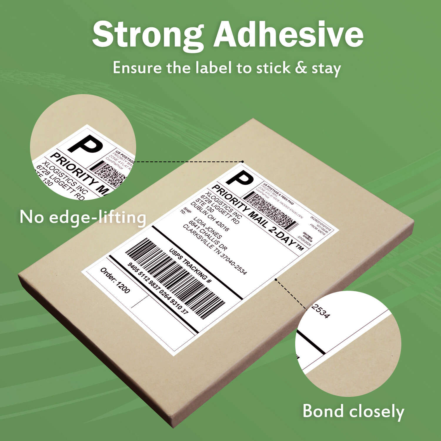 100 Sheets 8.5×5.5 Inch 220 Premium Half Sheet Shipping Labels 2 Per Sheet