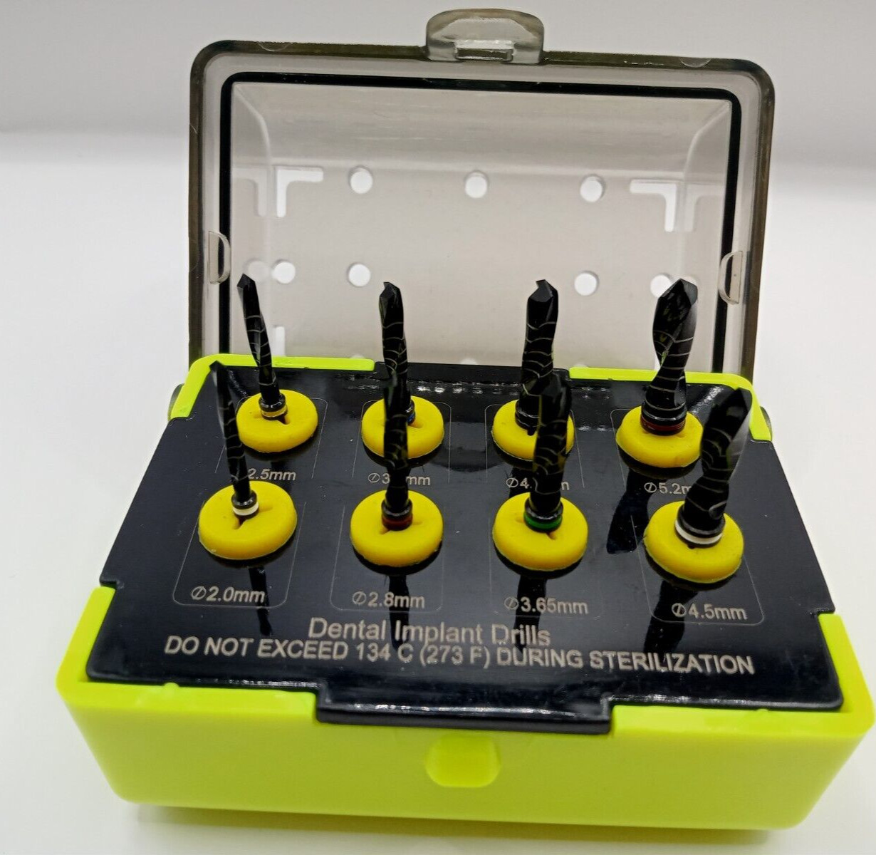 Dental Black Titanium Coated Drills Kit External Irrigation Dental CE
