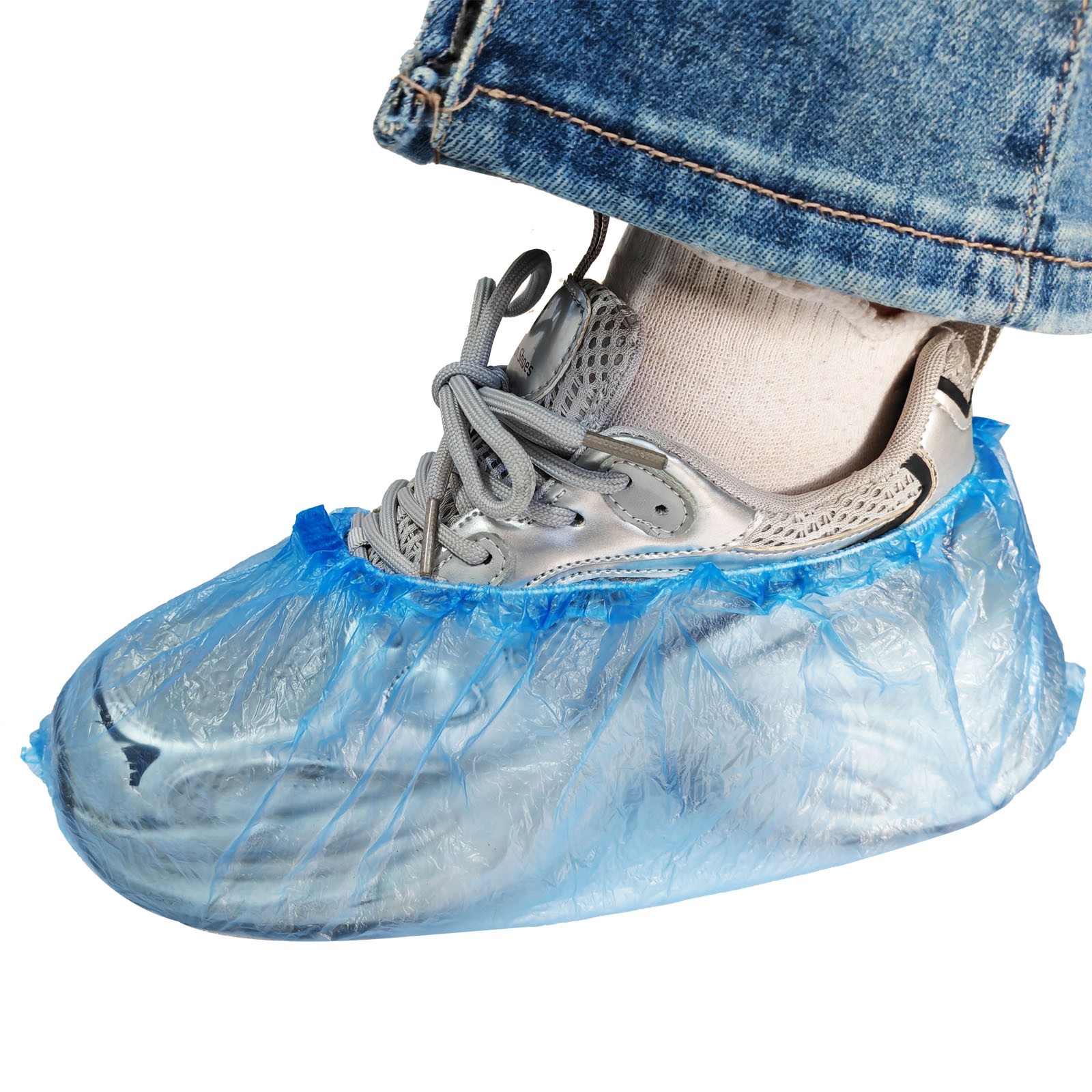 100 Pieces Disposable Plastic Shoe Cover PE Waterproof Shoe Cover for Hotel/Home