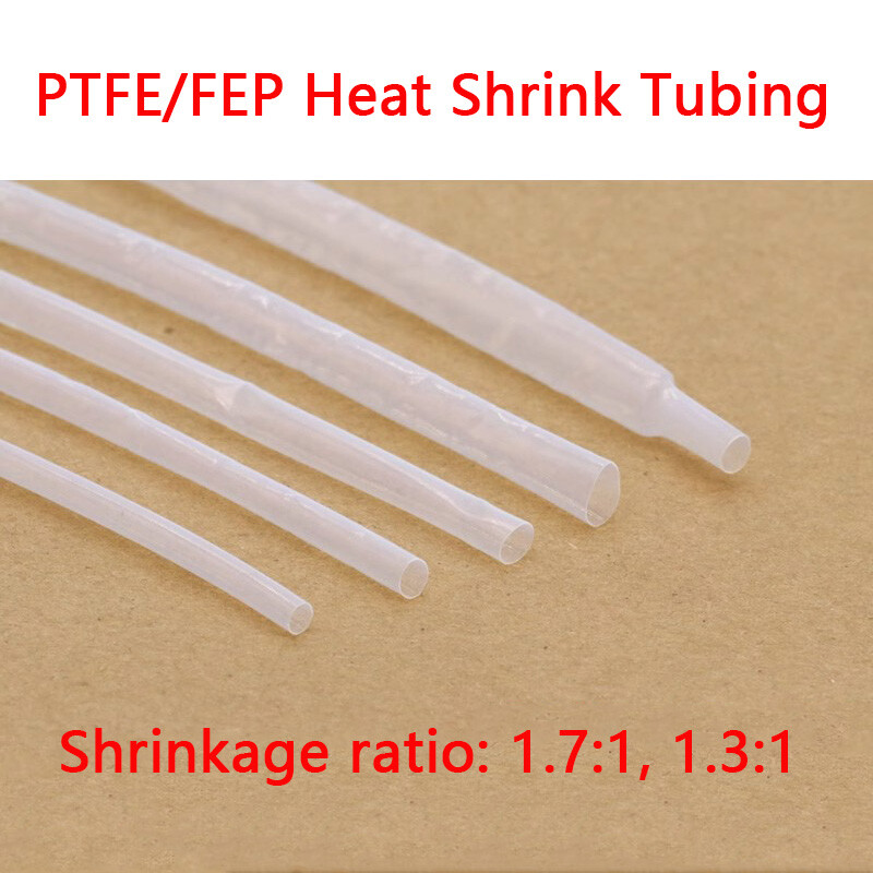 0.5-40mm Dia PTFE F4 FEP 1.7:1 1.3:1 Heat Shrink Tube Resistant High Temp. 260℃