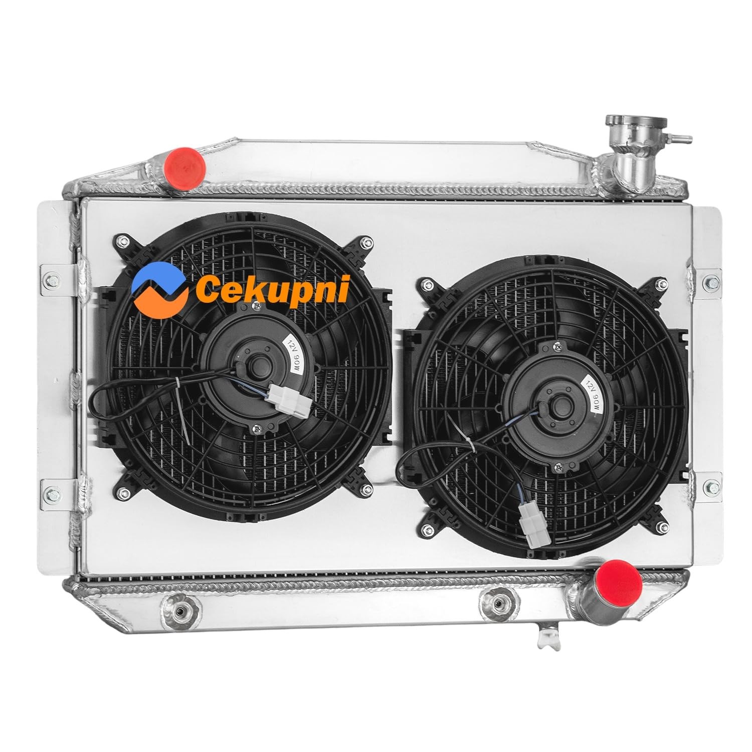 3 Row Aluminum Radiator+Shroud Fan 1955-1960 Chevy Corvette 350 V8 AT