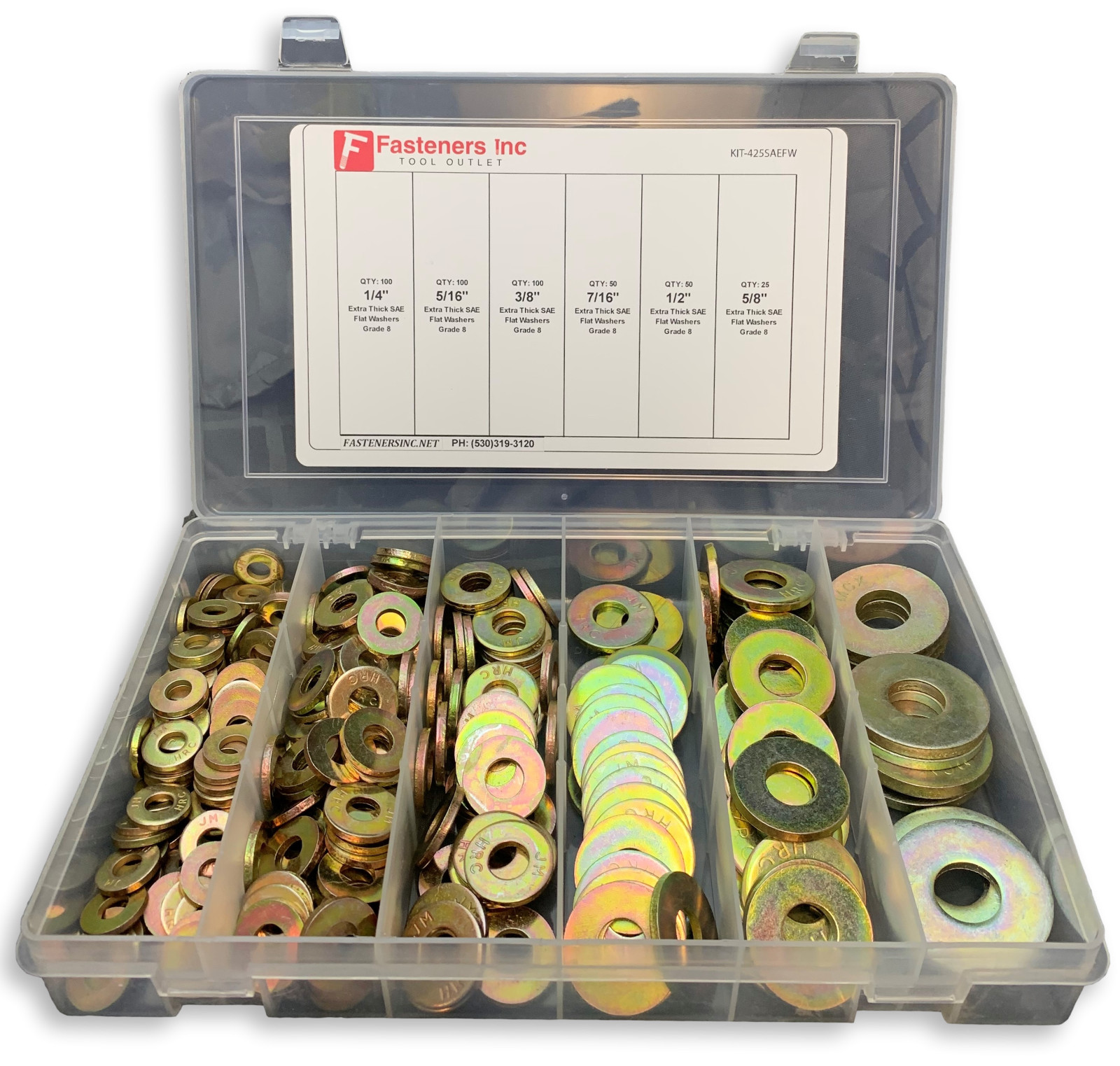 USS Extra Thick MCX Style Flat Washers Grade 8 Steel Zinc Yellow (All Size & Qty