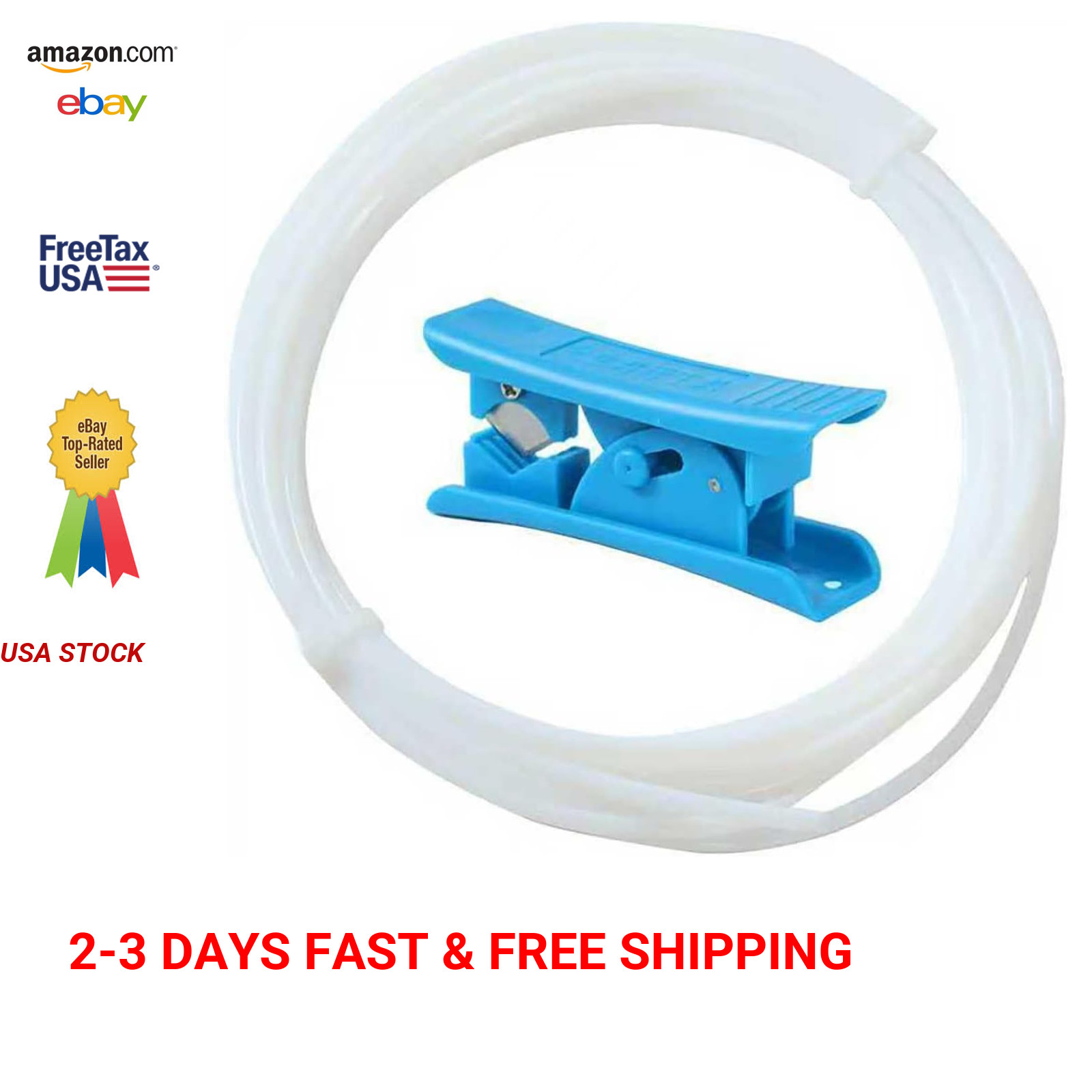 PTFE Teflon Tube 16.4ft for 1.75mm Filament Bowden Tube 2.5mm ID 4mm OD for 3D