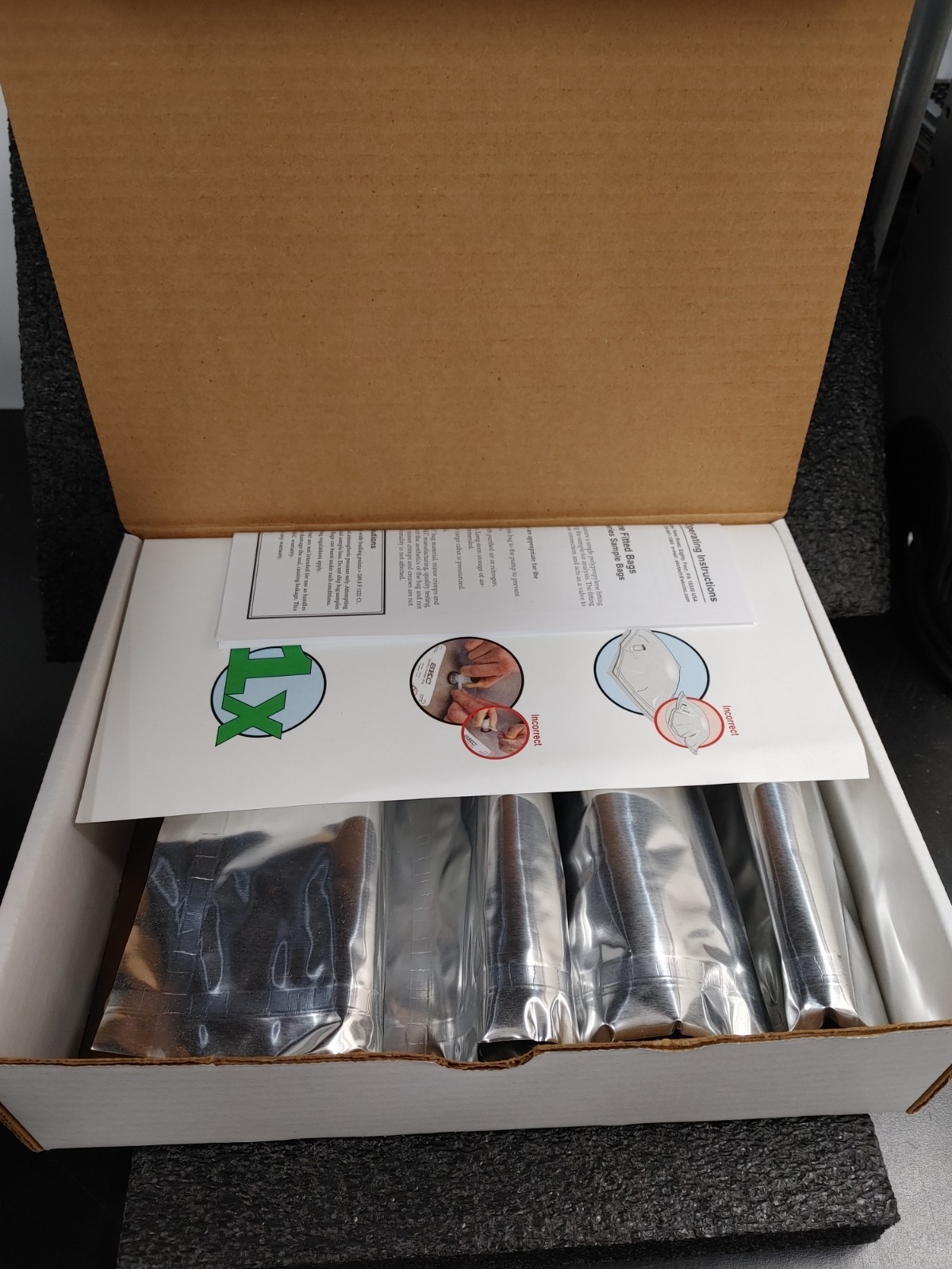 4 Box SKC 252 Series 1 Liter FlexFoil PLUS Sample Bag 252-01