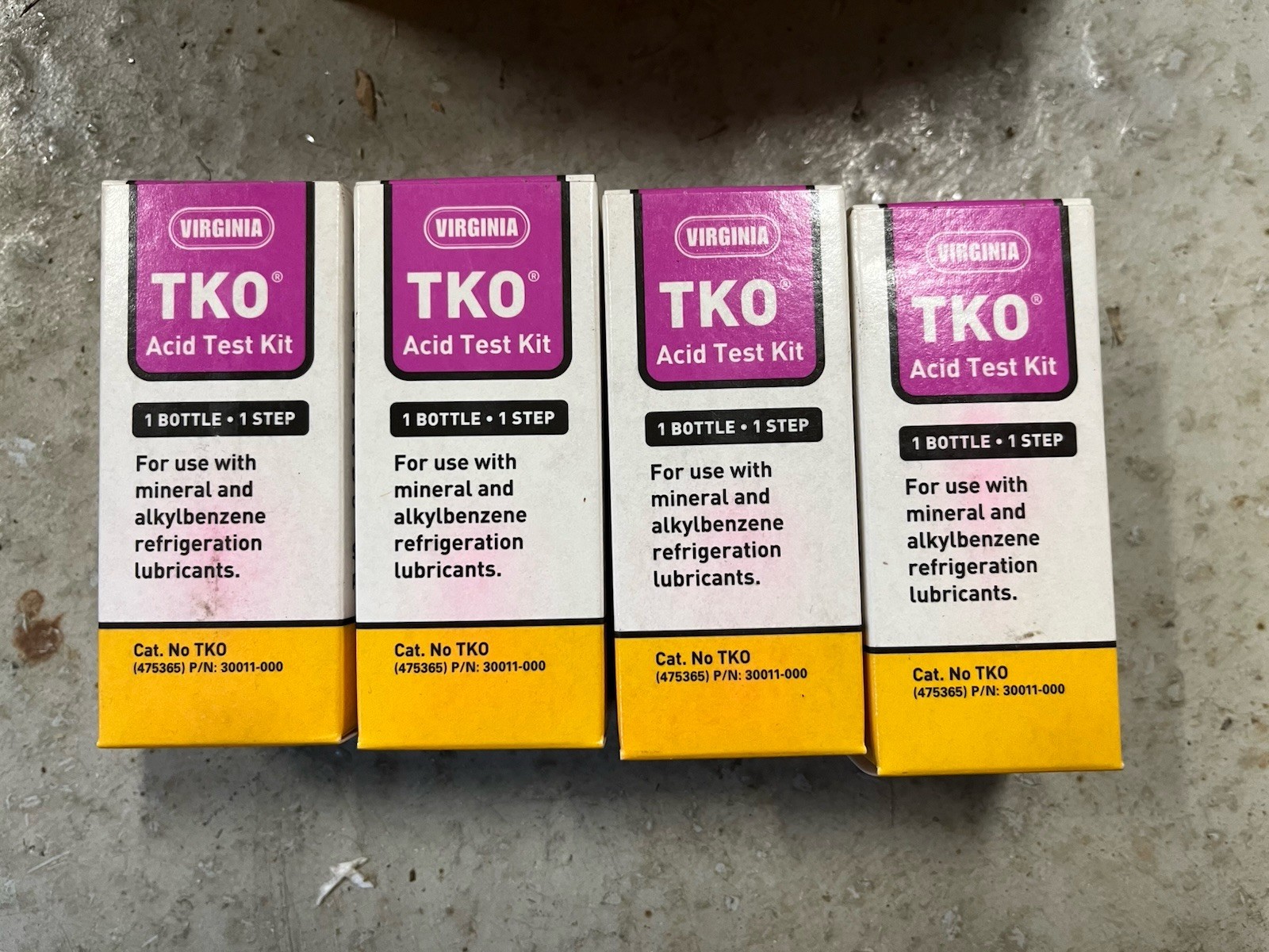 Virginia TKO 475365 Acid Test Kit FOUR sealed bottles