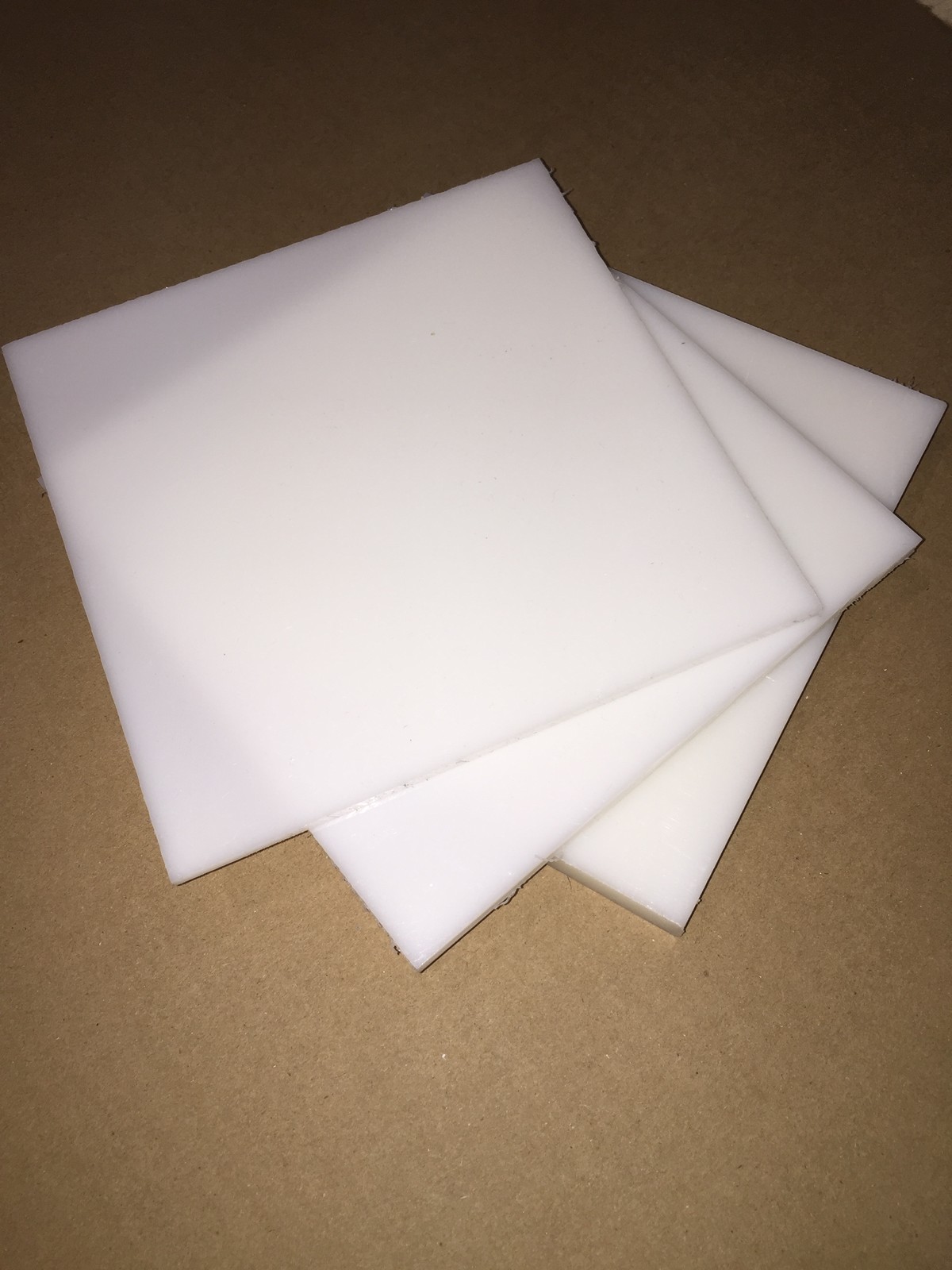 Natural HDPE Plastic Sheet 1/8″ x 12″ x 24″ (.125″)