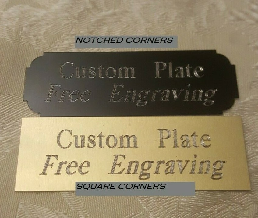 Custom Engraved Plate, Trophy -Taxidermy – 1″x 3″ Gold or Black aluminum
