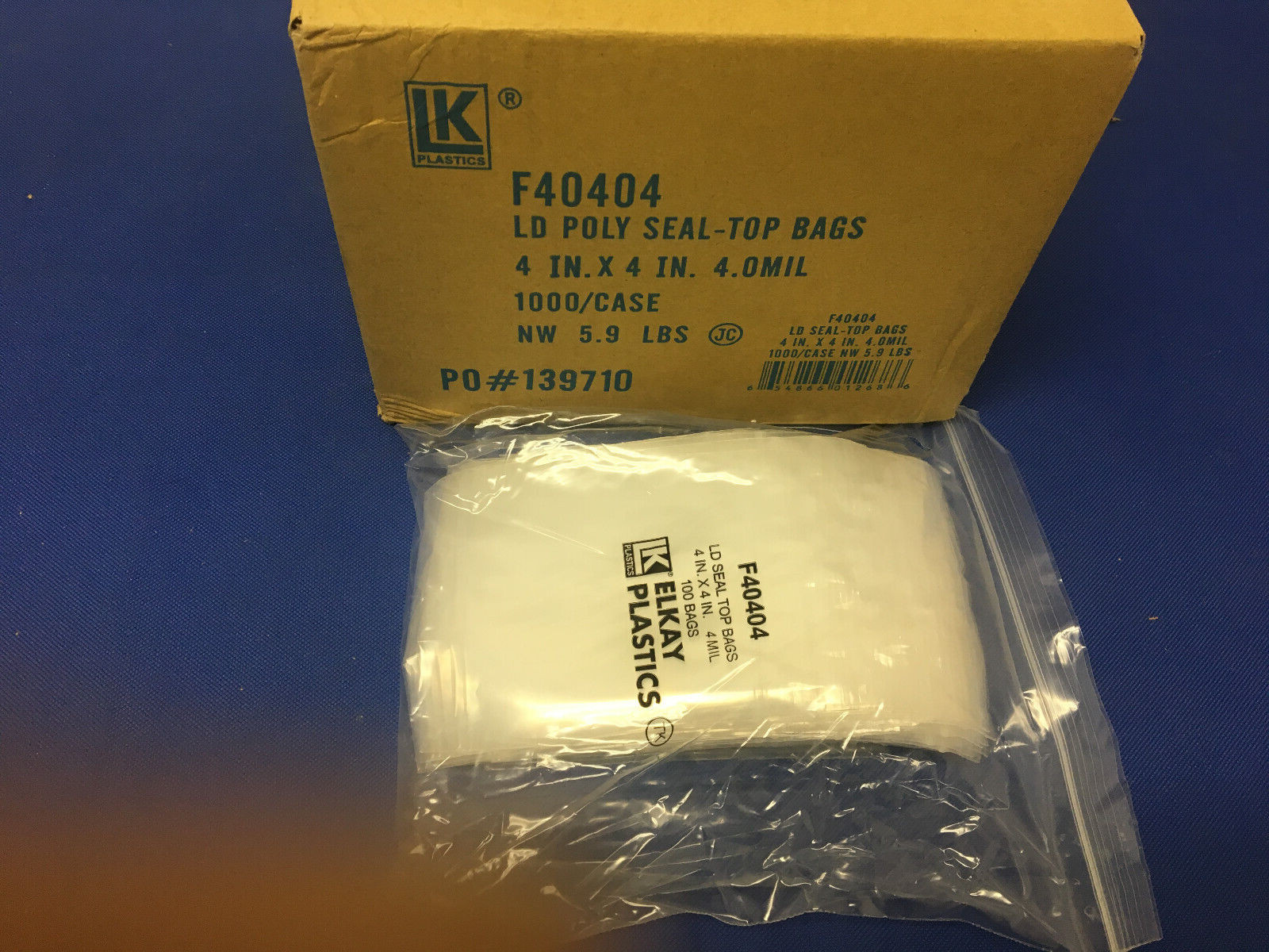 Elkay Plastic HD Clear 4 Mil Zip Zipper Seal Lock Top Reclosable Poly Bags 4Mil
