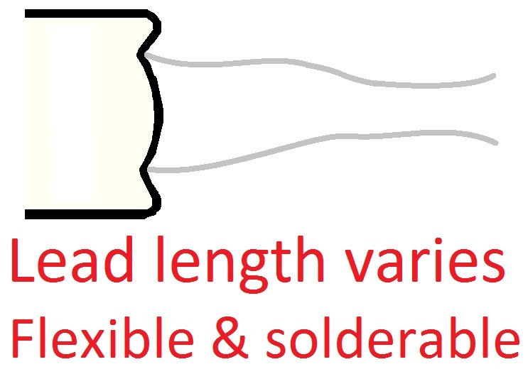 Box of 10 #7219 Lamp Bulb, 12 Volts, 60 mA, 0.72 Watt, T1, Solderable Wires