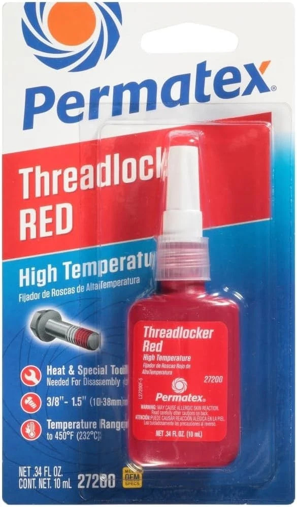 Permatex Hi-Temperature Threadlocker Red – 1EA