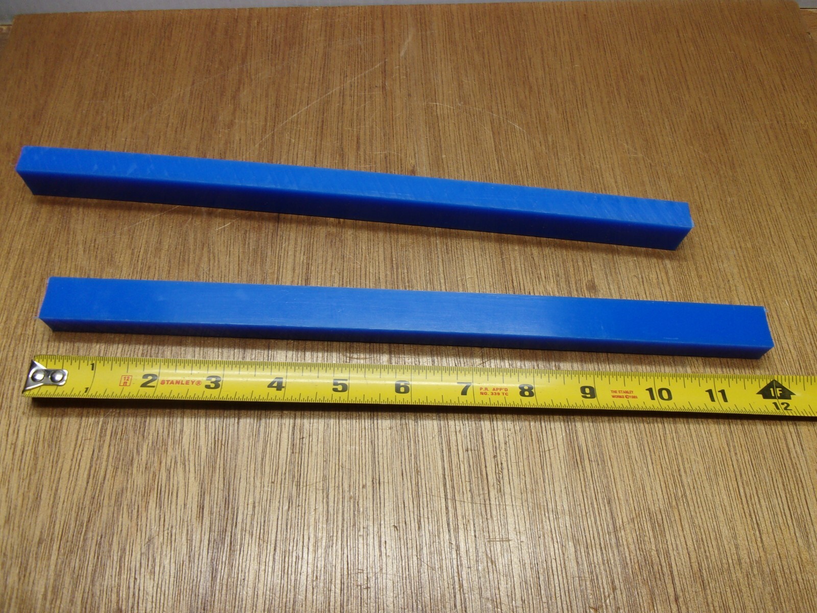 (Qty.2) 3/4″ X 1/2″ X 12″ UHMW PE Tivar Blue Flat Bar Plate Stock FDA Compliant