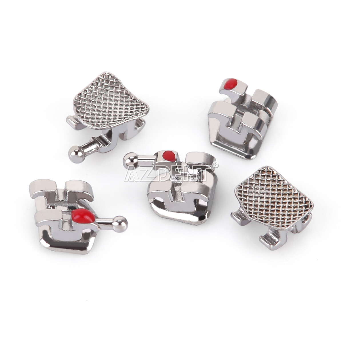 AZDENT Dental Brackets Braces Standard/Mini MBT/Roth Slot.022/.018 Hooks 3 4 5