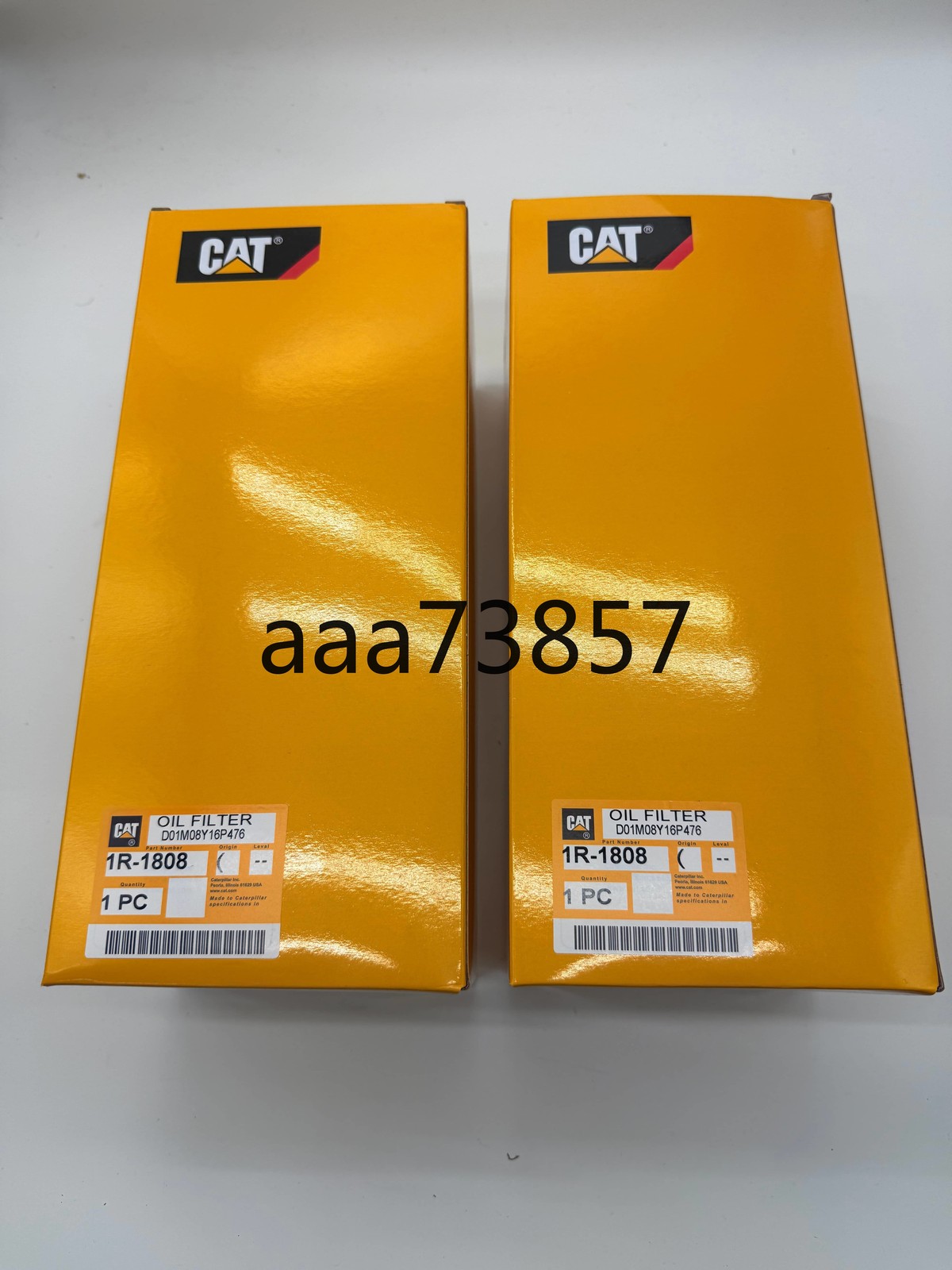 2 Caterpillar 1R1808 Engine Oil Filter 3406 C15 Genuine Advanced Efficiency