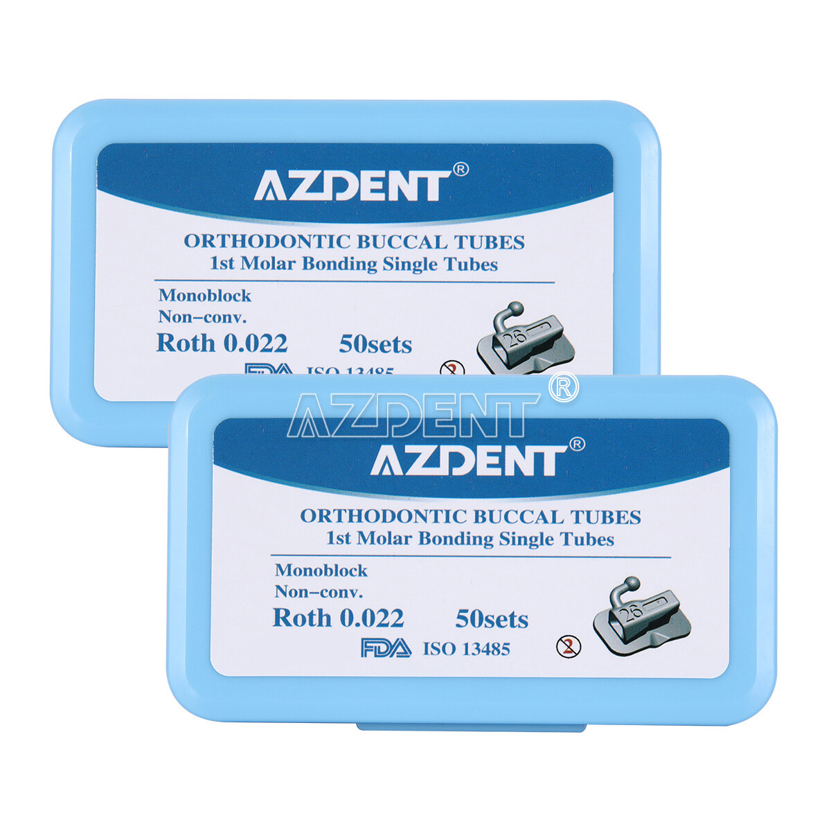 Tubos Bucales Ortodoncia Dental AZDENT Roth MBT 022 018 1º 2º Molar Brackets