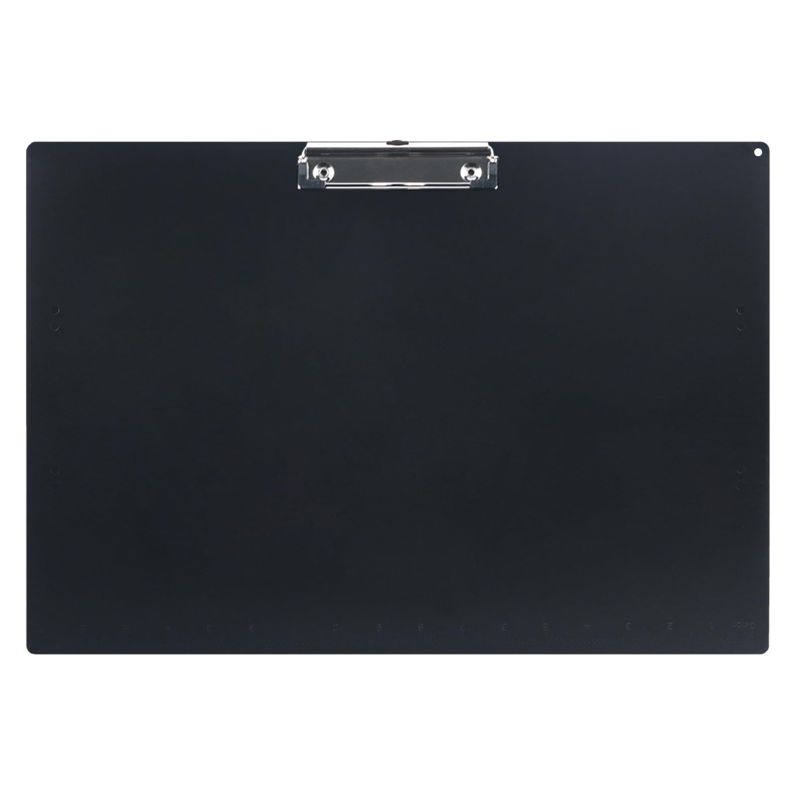 11×17 Landscape Clipboard with Ruler Low Profile Clip Extra Large Black Board