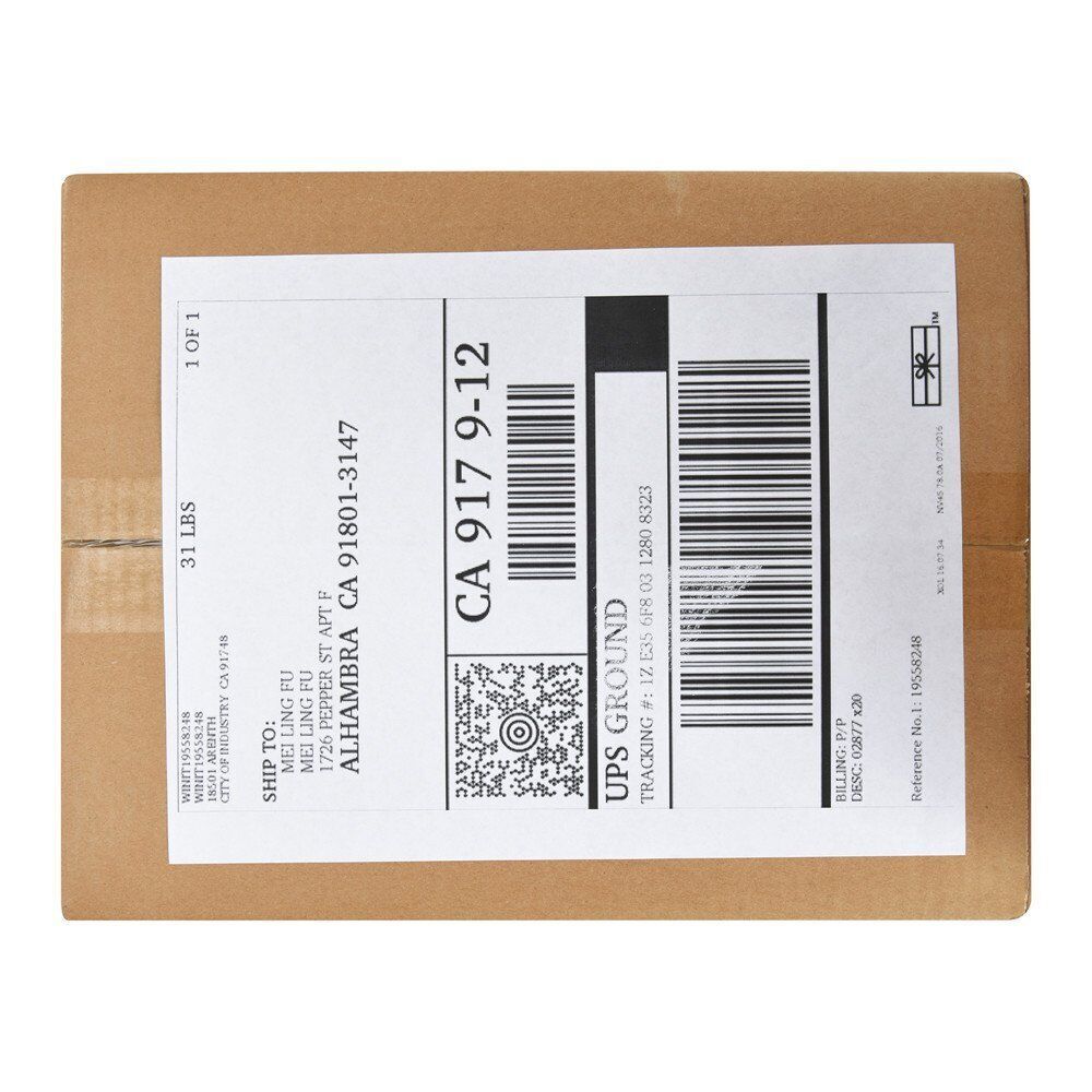1000 Half Sheet Shipping Labels 2 Per Sheet 8.5×5.5 Self Adhesive For Laser&ink