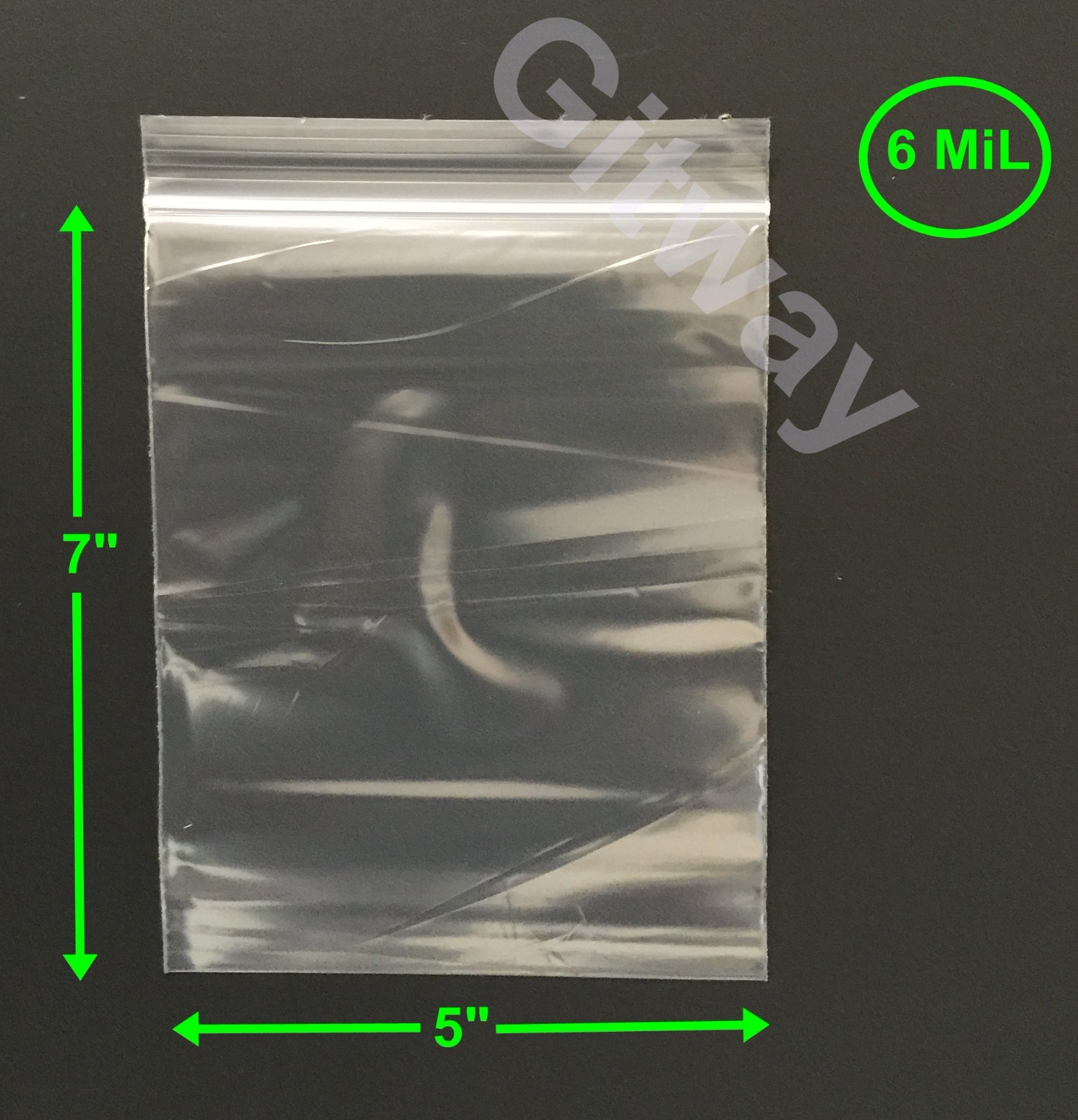 5″ x 7″ Heavy Duty 6 MIL Resealable Zip Top Lock 5×7″ 6 ML Clear Plastic Bags