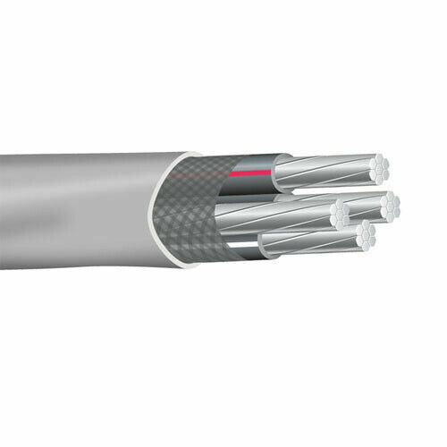 2/0-2/0-2/0-1 Aluminum SER Service Entrance Cable PVC Jacket Gray 600V