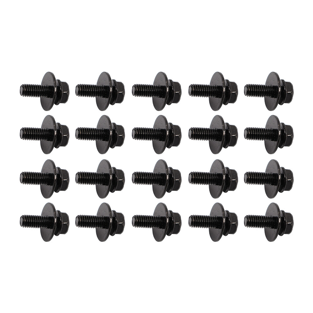 Car Body Bolts Screws M6-1.0x 16mm Long-10mm Hex-17mm Washer For Toyota 20-100PC