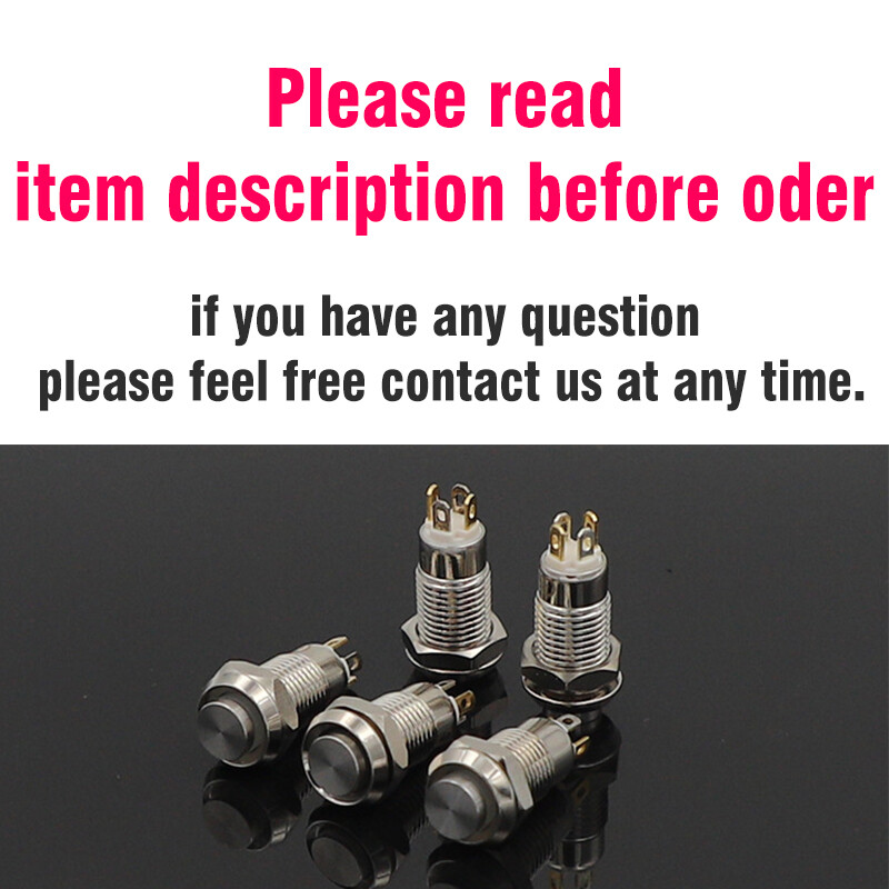 Small 8mm 10mm Metal Push Button Switch 4pin LED Latching Momentary Waterproof