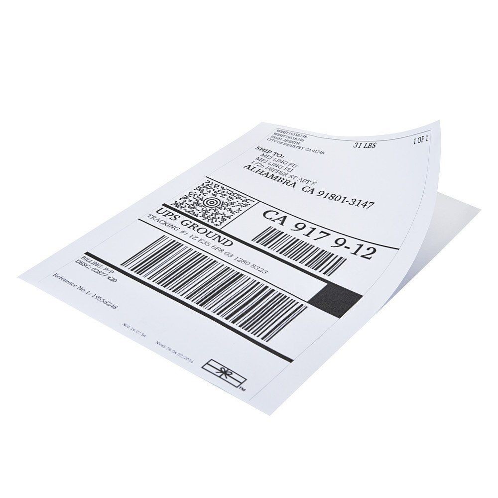 300 8.5 x 5.5 Premium Rounded Corner Shipping Labels 2 Per Sheet Self Adhesive