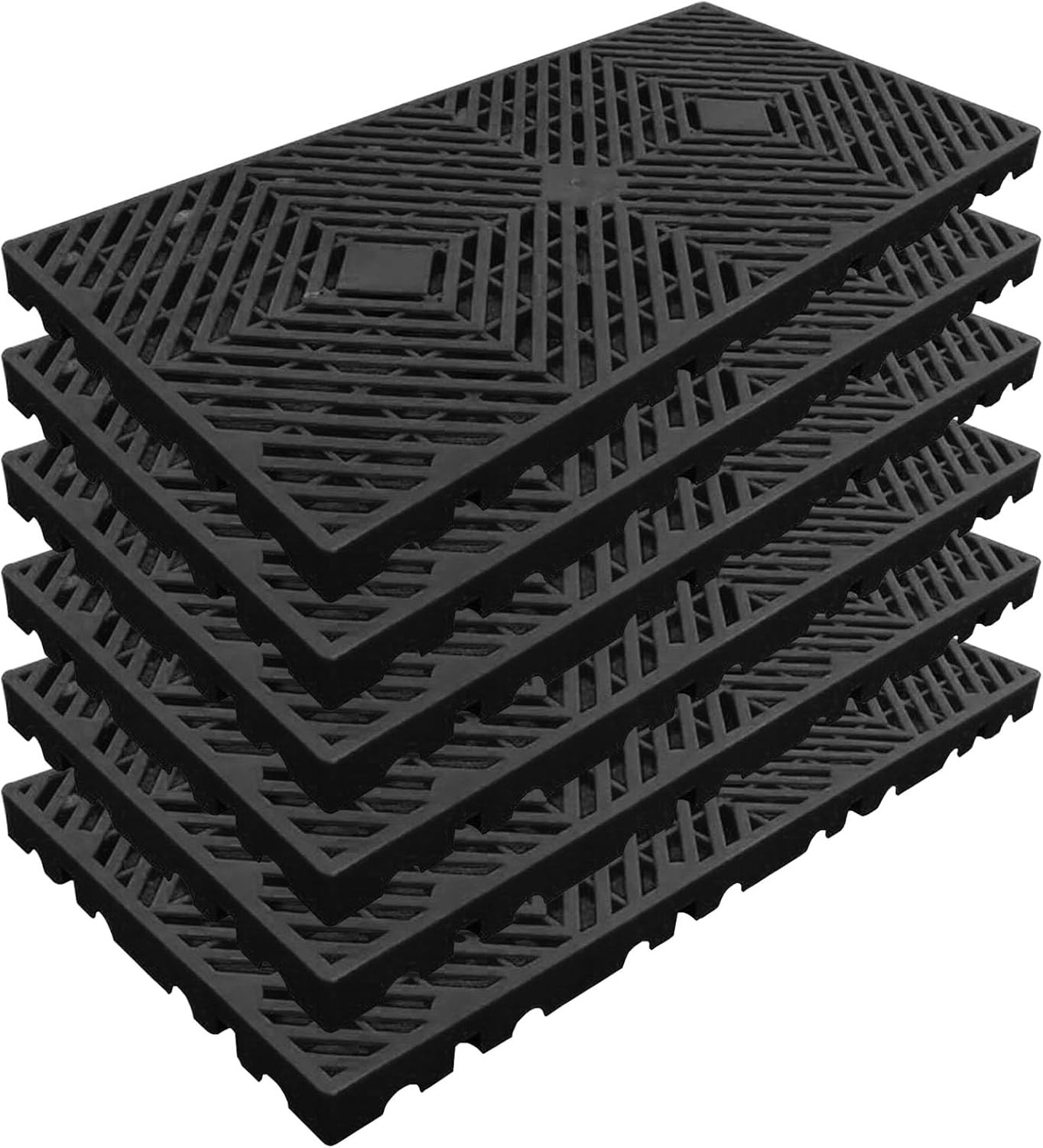 Lightweight Moisture-Proof Plastic Pallets for Indoor and Outdoor Use (6 Pcs)