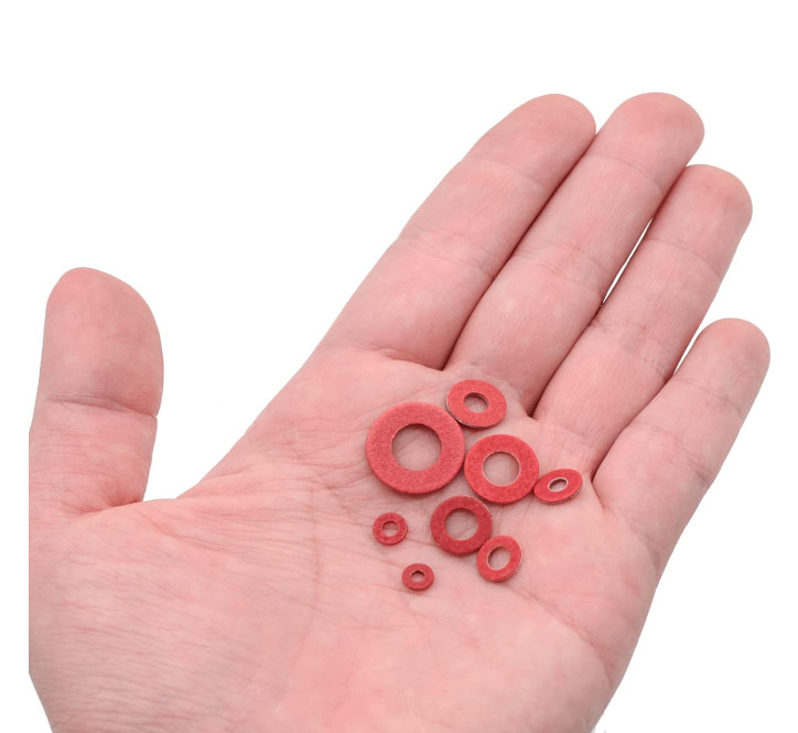 Metric M2 M2.5 M3 M3.5 M4 M5 M6 M8 Red fiber flat washers Insulation