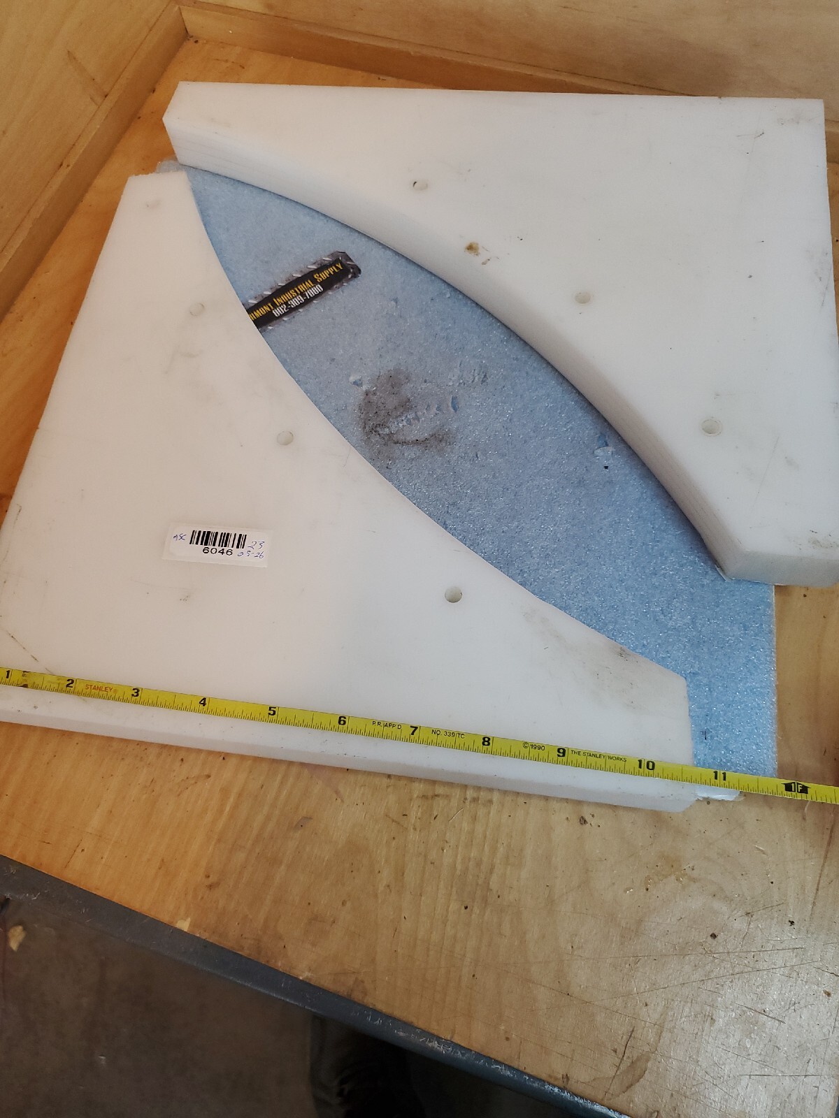 Delrin Plastic Acetel? PVC? PET? SHEET BULK DROPS 1″ ALL AS PICTURED