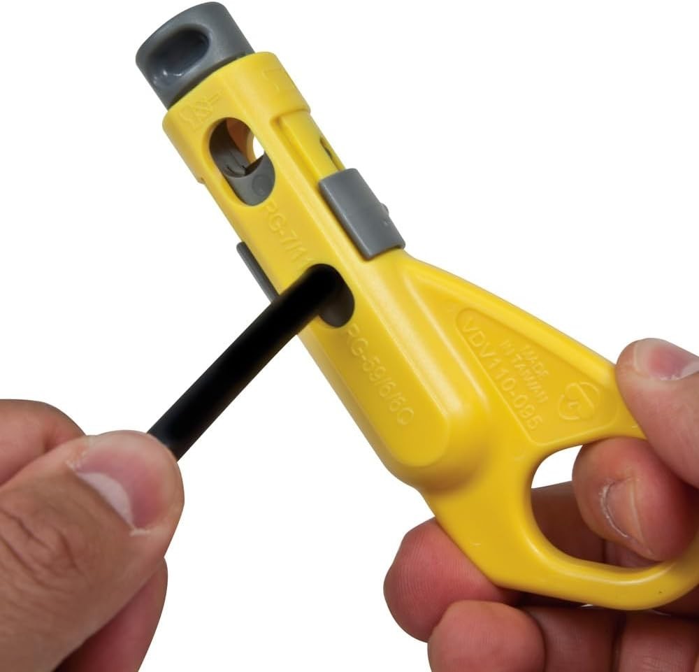 Coax Cable Radial Stripper Hand Powered Utility RG Cable Prep Tool