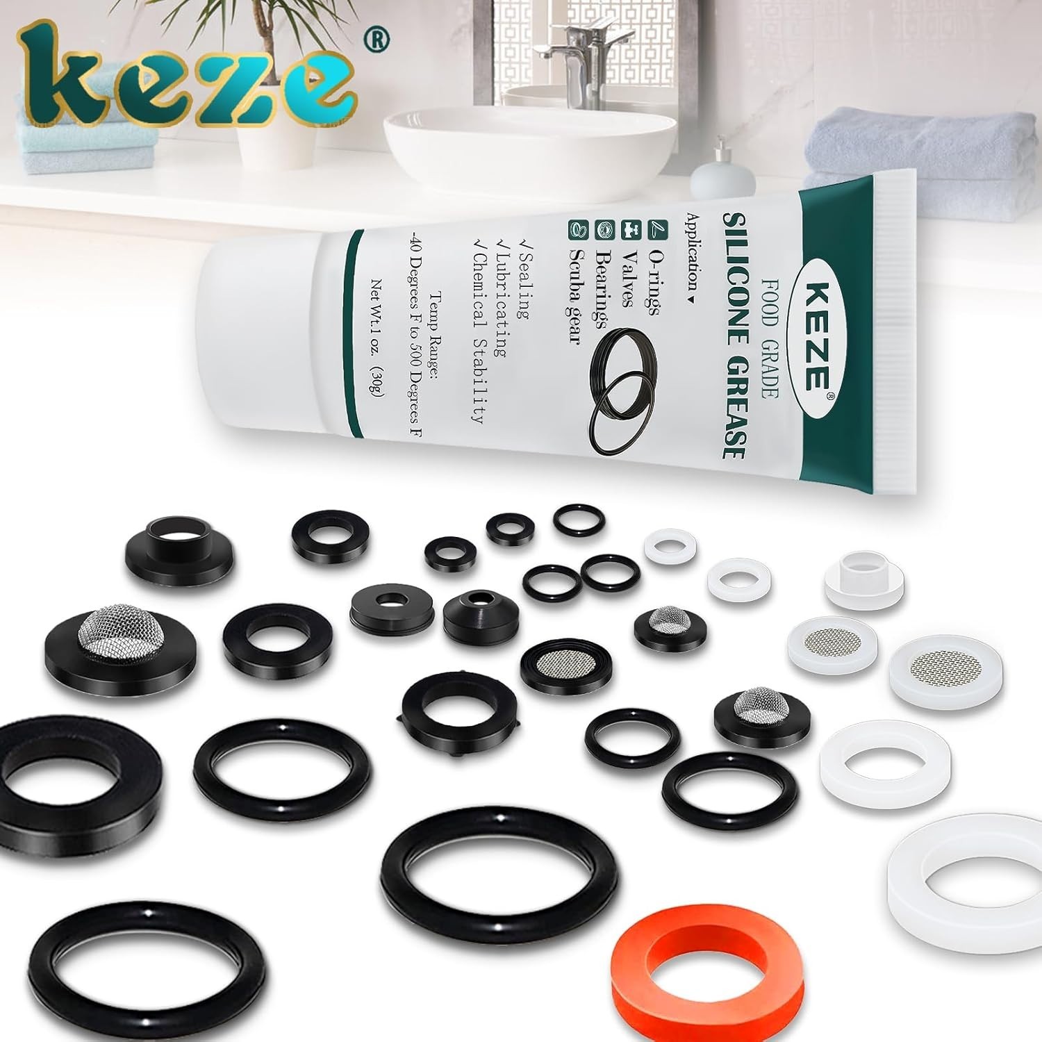 KEZE Silicone Grease Waterproof Food Grade Silicone Sealant Lubricant for Plumbe