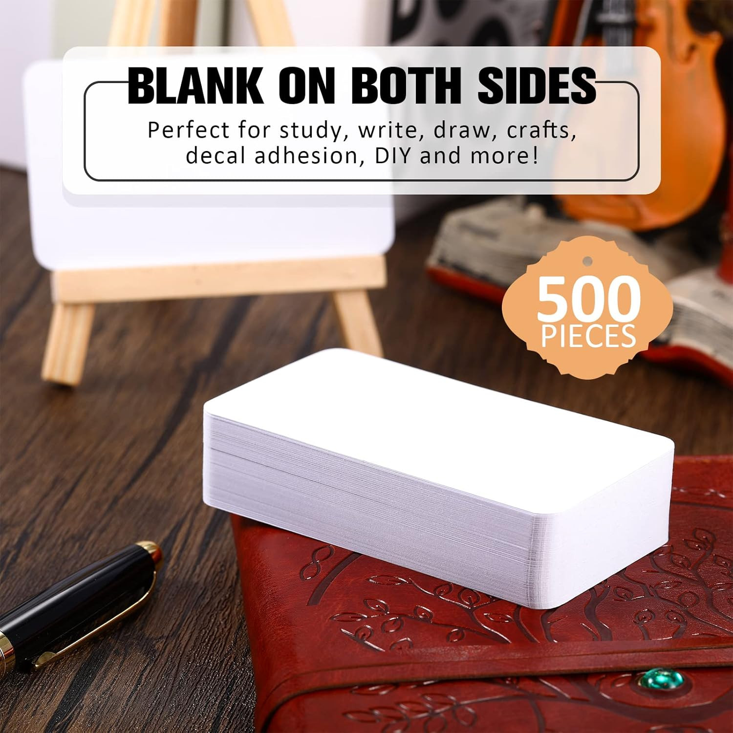 500 Pcs Blank Business Cards Cardstock 2 x 3.5 Blank White Business Cards S