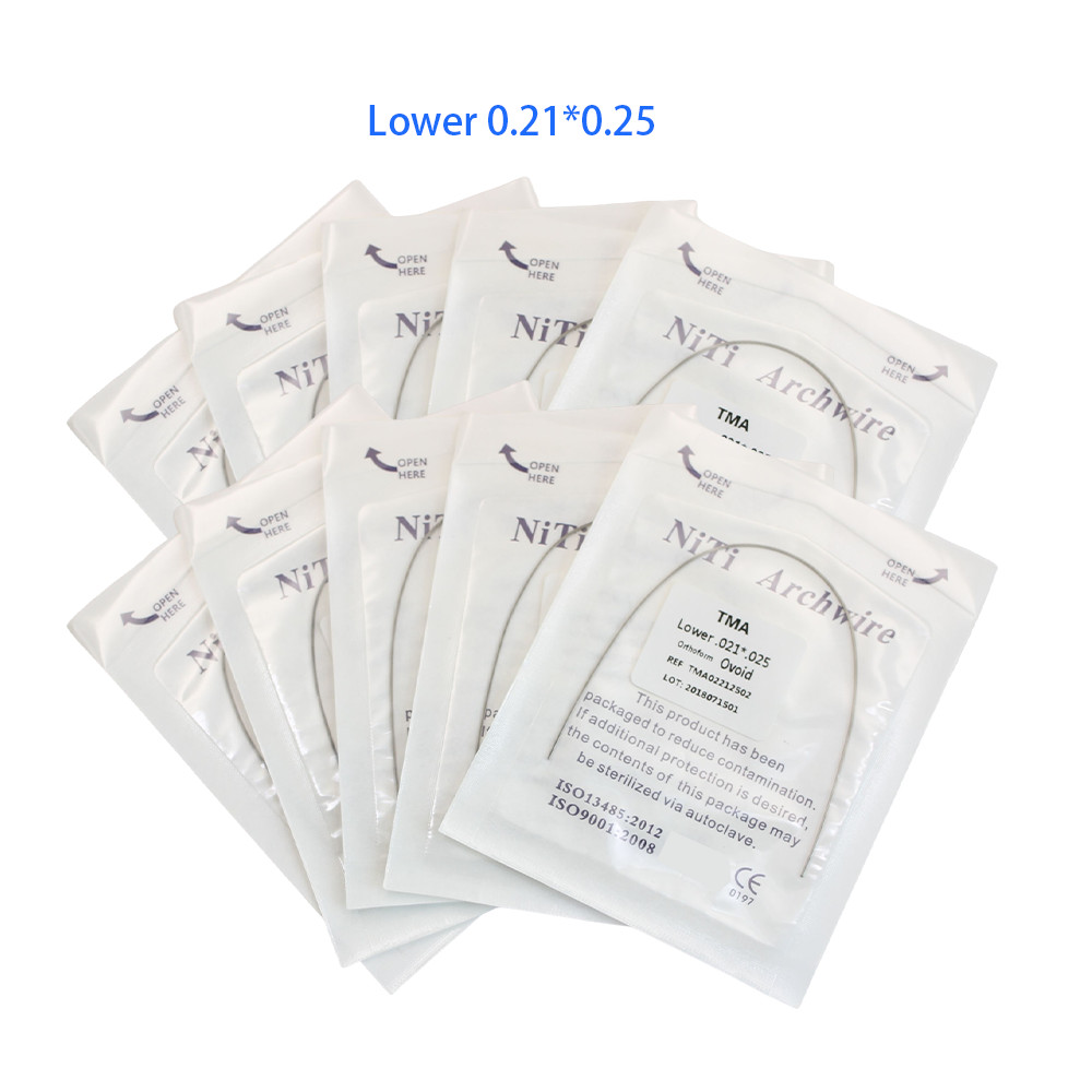 Dental Orthodontic TMA Beta Ti-Mo Arch Wires Round Rectangular Arch Ovoid Form