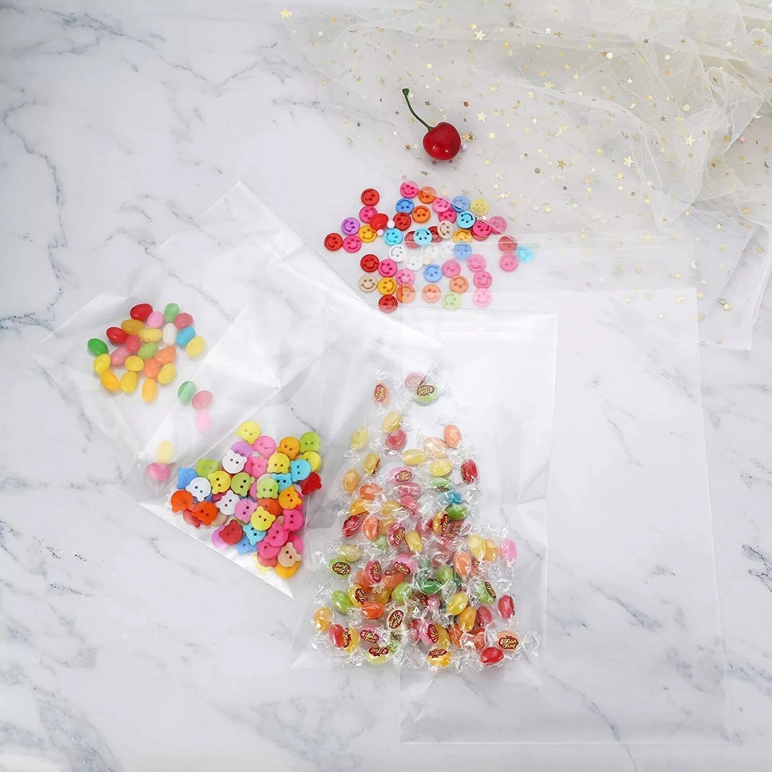 100 6×9 Clear Resealable 1.5 Mil Plastic OPP Self Adhesive Cello Cellophane Bags
