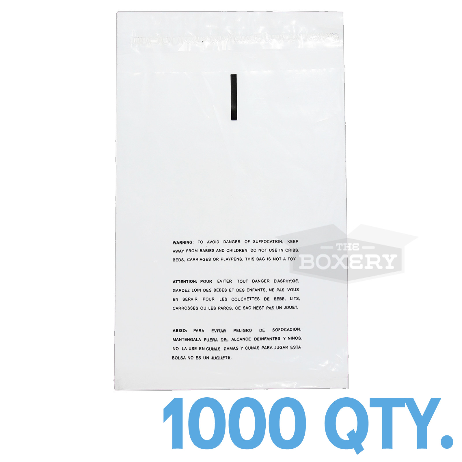 1000 12×17 Self Seal Suffocation Warning Clear Poly Bags 1.5 mil Free Shipping