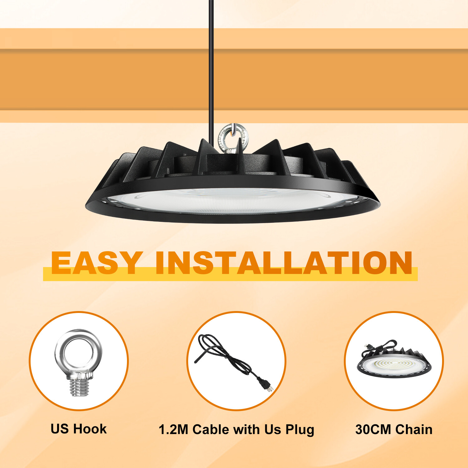 20Pack 500W UFO Led High Bay Light Industrial Commercial Factory Warehouse Light