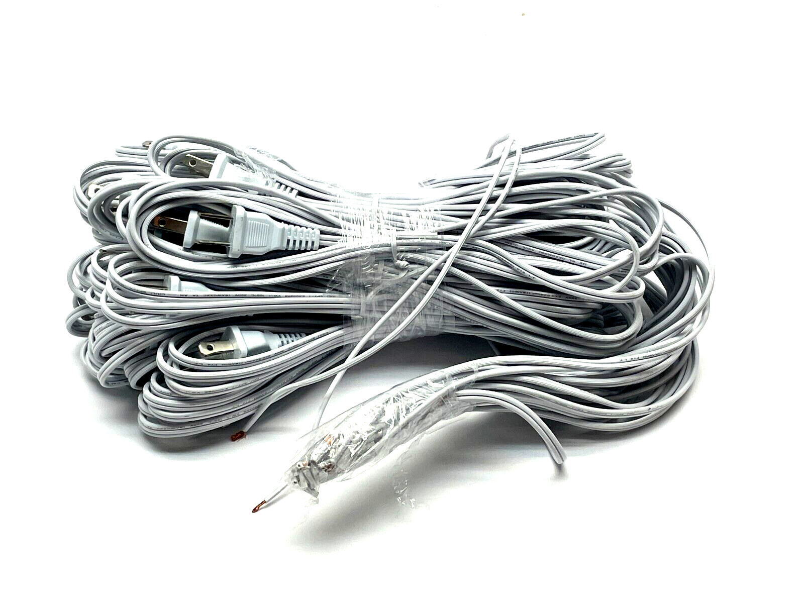 General Use Power Cable w/ Plug 18AWG 2-Conductor BUNDLE OF 25