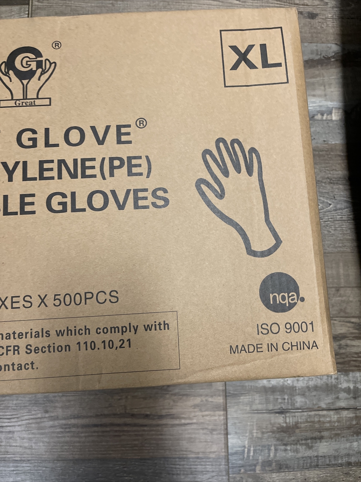 Great Gloves Polyethylene Gloves (PE) XL Disposable Food Grade 10,000 PCS