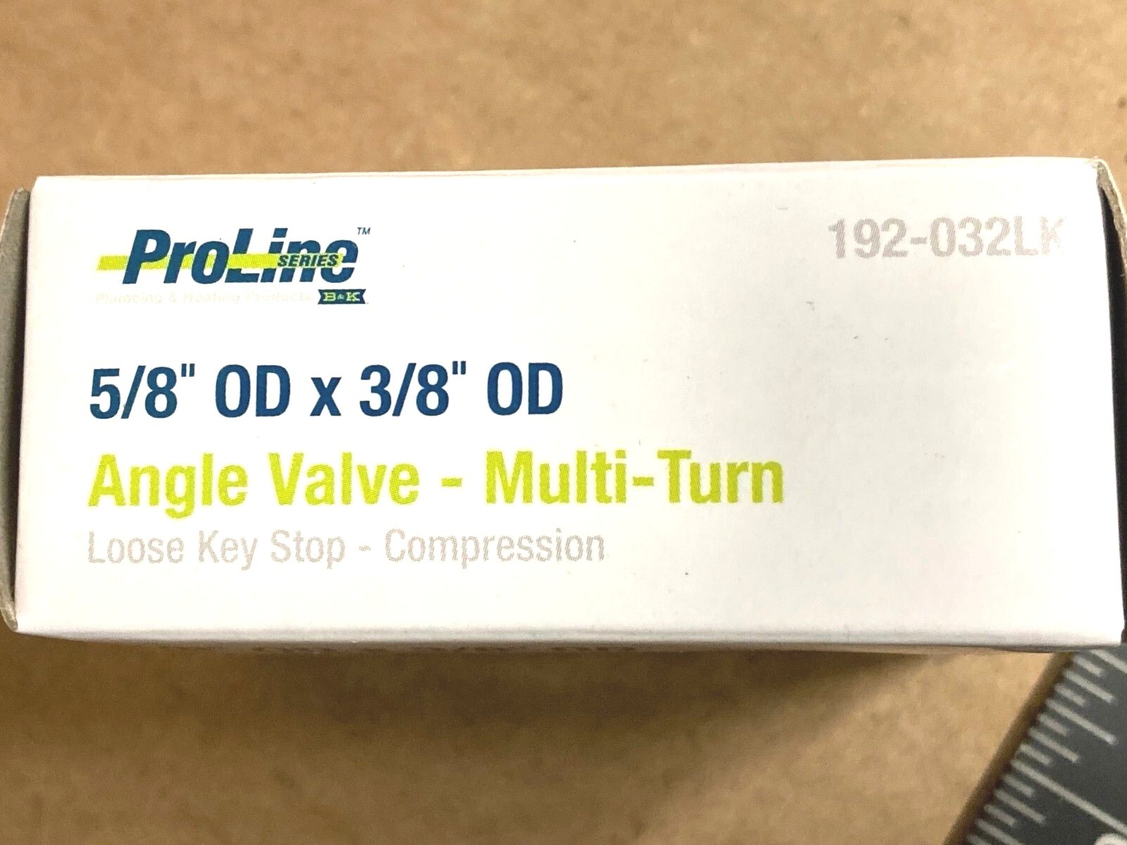 ProLine 192-032LK Multi Turn Angle Valve 5/8″ OD x 3/8″ OD Compress – Lot of 12