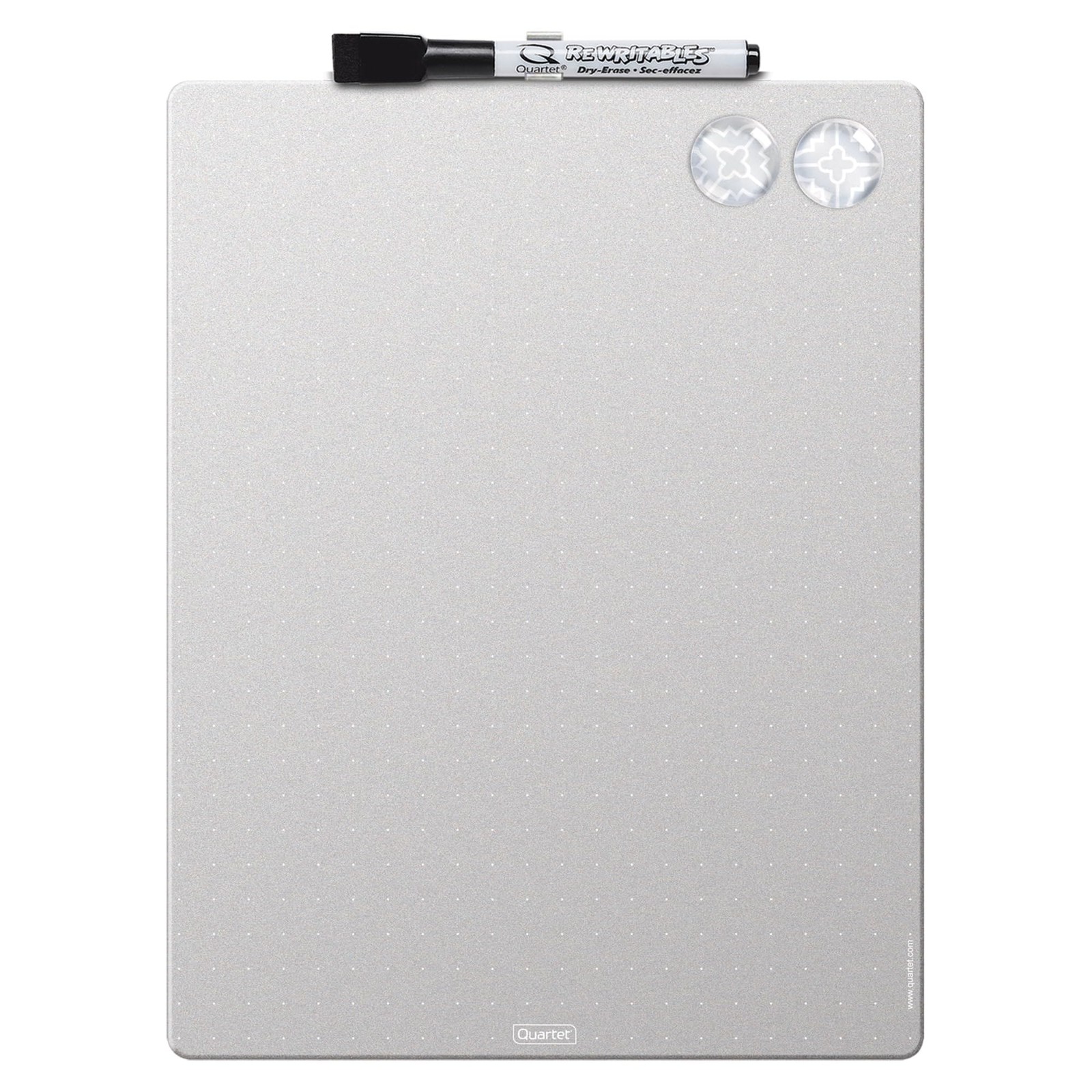 Magnetic Dry-Erase Frameless Whiteboard, Melamine, 8 1/2″ x 11″, Silver
