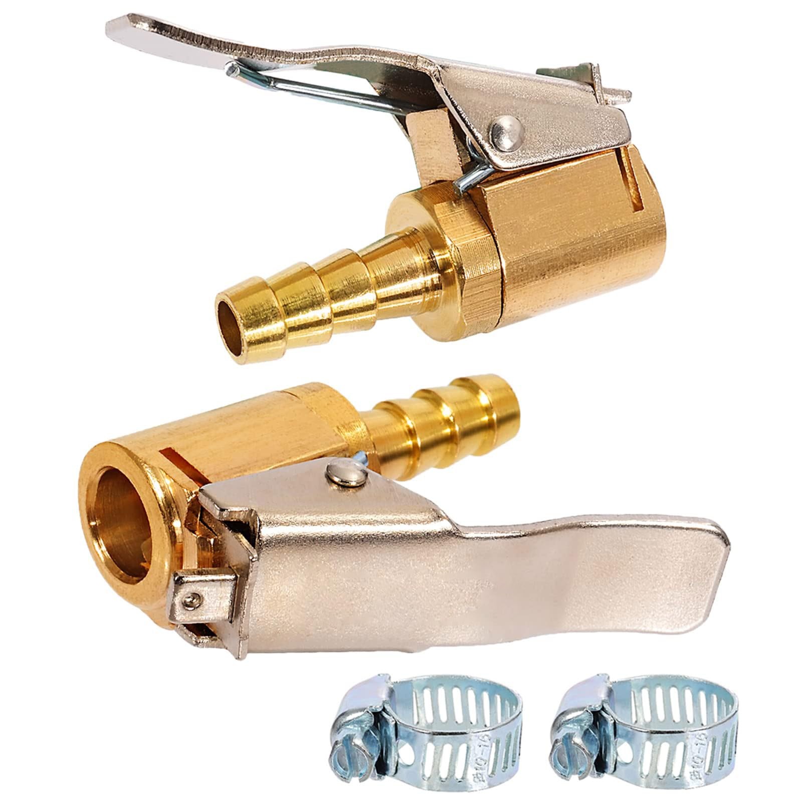 Toolwiz Lock on Air Chuck Inflate Locking with 0.25 inches, 1/4 inch-2 Pack