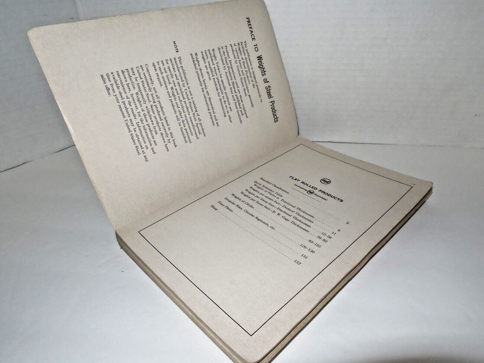Weights of Steel Products – 1964 U.S. Steel – 1964 Edition