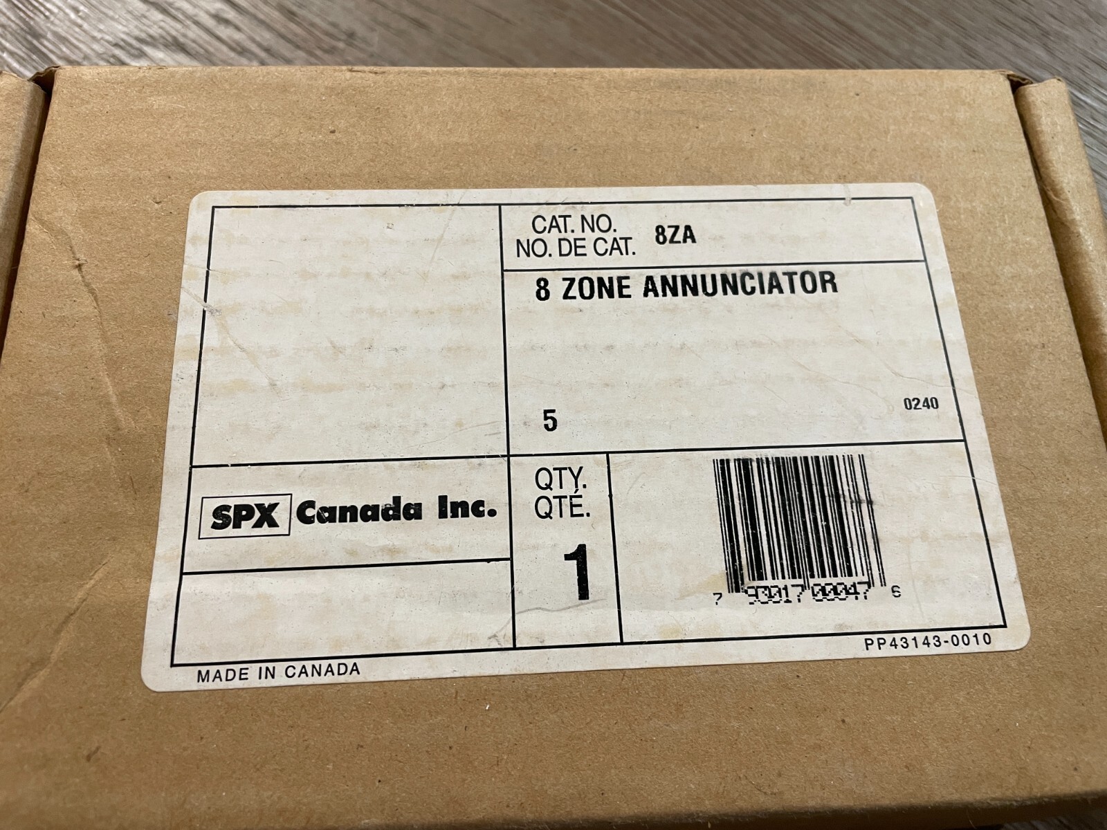 SPX Canada Inc. – 8 Zone Annunciator