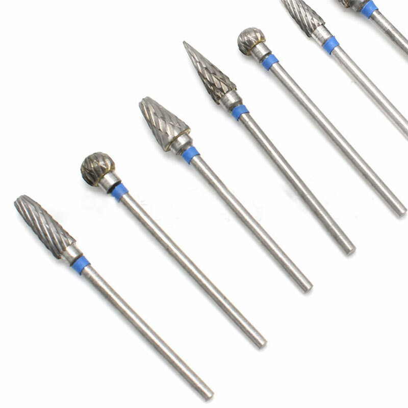 10 PCS Dental Lab Polishing Bur Drills Tungsten Steel Carbide Burs 2.35MM US